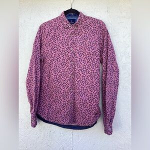 Scotch & Soda Pink Print Men's Shirt size M